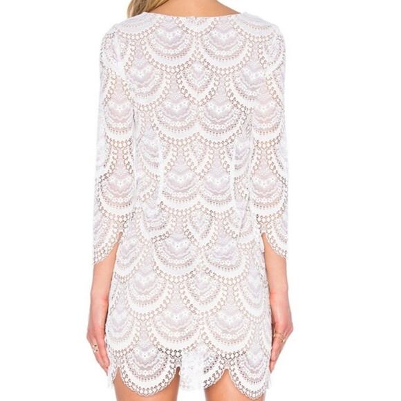 For Love & Lemons White Lace Rosalita Mini Dress Size Small - Picture 5 of 10
